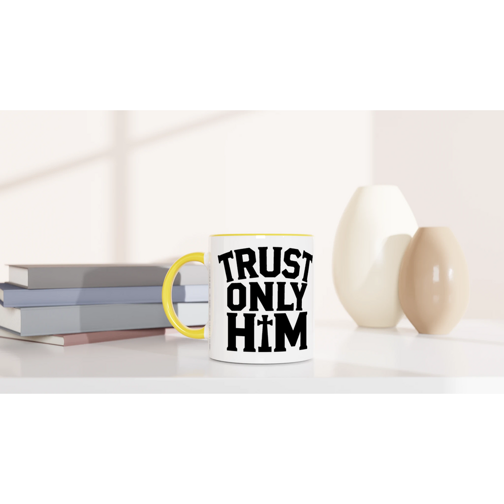 Heavenly - Trust only Him - Mug  - Yellow - ad
